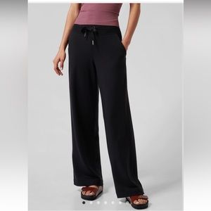 athleta black balance wide leg pants
